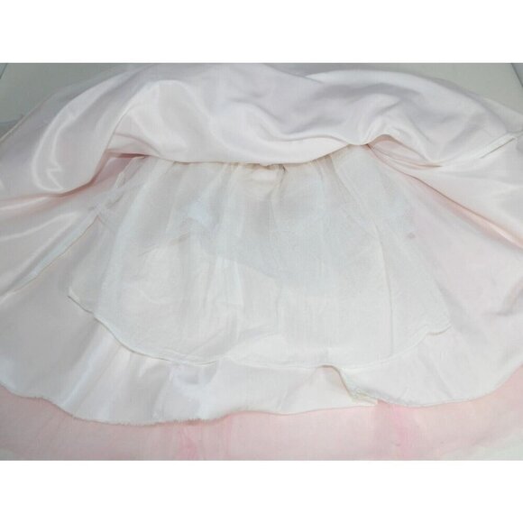 Little girls PRINCESS DRESS pink & off white with flowers size M fits 24" chest - Picture 3 of 3